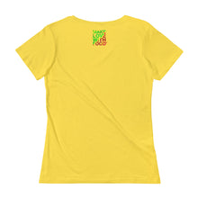 Load image into Gallery viewer, Strawberry Women&#39;s Scoopneck Cotton T Shirt Lemon Zest Back