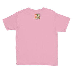 Carrot Heart Youth Cotton Short Sleeve T Shirt Charity Pink Back