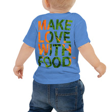 Load image into Gallery viewer, Carrot Heart Baby Jersey Short Sleeve T Shirt Columbia Blue Back