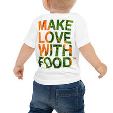 Load image into Gallery viewer, Carrot Heart Baby Jersey Short Sleeve T Shirt White Back