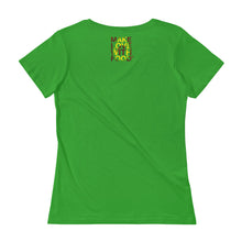 Load image into Gallery viewer, Avocado Women&#39;s Scoopneck Cotton T Shirt Green Apple Back