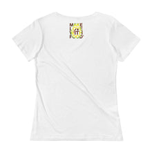 Load image into Gallery viewer, Avocado Women&#39;s Scoopneck Cotton T Shirt White Back