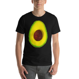 Avocado Men's Cotton Short Sleeve T Shirt Black Front