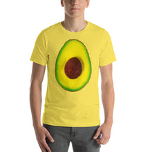Load image into Gallery viewer, Avocado Men&#39;s Cotton Short Sleeve T Shirt Yellow Front