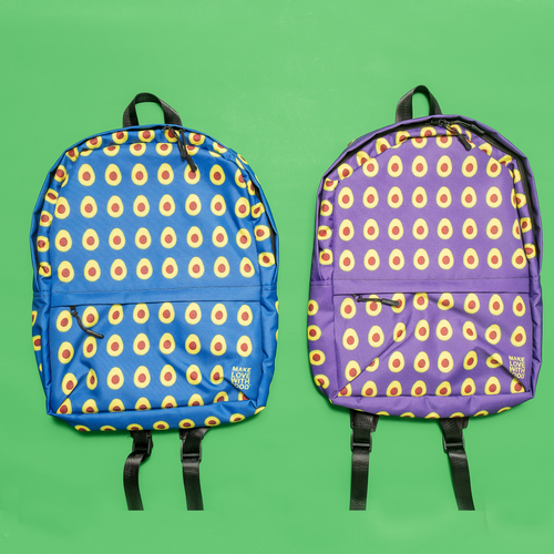 Avocado Kids and Toddler Blue and Purple Backpack