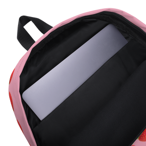 Strawberry Pink Backpack inside