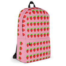 Load image into Gallery viewer, Strawberry Pink Backpack side