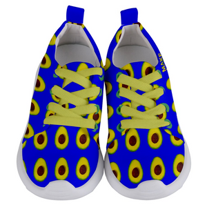 Royal Blue Avocado Kids Lightweight Sports Shoes Front