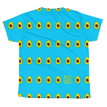 Load image into Gallery viewer, Avocado All Over Youth and Kids Short Sleeve T Shirt blue back