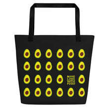 Load image into Gallery viewer, Black Avocado Women&#39;s Large Beach Bag