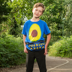 Avocado Youth Cotton Short Sleeve T Shirt blue Front