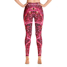 Load image into Gallery viewer, Pomegranate Root Chakra Women&#39;s Yoga Workout Leggings back