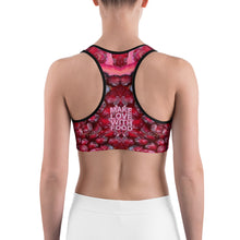 Load image into Gallery viewer, Pomegranate Root Chakra Women&#39;s Yoga Sports Bra back