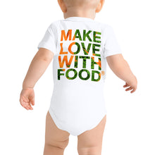 Load image into Gallery viewer, Carrot Heart Baby Short Sleeve Cotton Onesie White Back