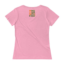 Load image into Gallery viewer, Carrot Heart Women&#39;s Scoopneck Cotton T Shirt Charity Pink Back