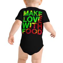 Load image into Gallery viewer, Strawberry Baby Short Sleeve Cotton Onesie Black Back