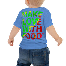 Load image into Gallery viewer, Strawberry Baby Cotton Short Sleeve T Shirt Columbia Blue Back