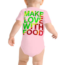 Load image into Gallery viewer, Strawberry Baby Short Sleeve Cotton Onesie Pink Back
