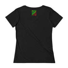 Load image into Gallery viewer, Strawberry Women&#39;s Scoopneck Cotton T Shirt Black Back