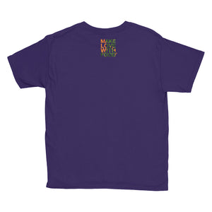Carrot Heart Youth Cotton Short Sleeve T Shirt Purple Back