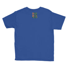 Load image into Gallery viewer, Carrot Heart Youth Cotton Short Sleeve T Shirt Royal Blue Back