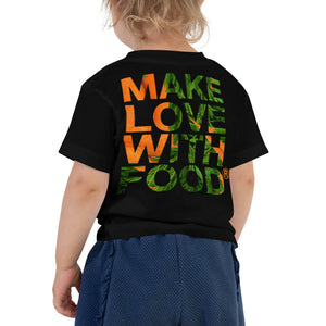 Carrot Heart Toddler Cotton Short Sleeve T Shirt Black Back