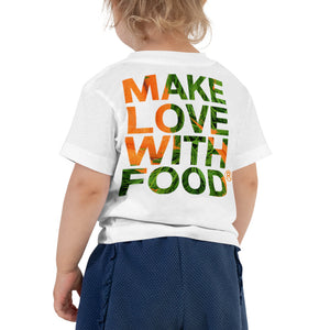 Carrot Heart Toddler Cotton Short Sleeve T Shirt White Back
