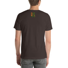 Load image into Gallery viewer, Carrot Heart Men&#39;s Cotton Short Sleeve T Shirt Brown Back