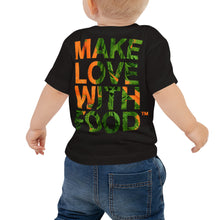 Load image into Gallery viewer, Carrot Heart Baby Jersey Short Sleeve T Shirt Black Back