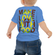 Load image into Gallery viewer, Avocado Baby Cotton Short Sleeve T Shirt Columbia Blue Back