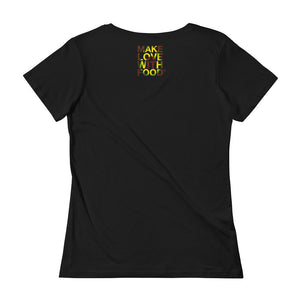 Avocado Women's Scoopneck Cotton T Shirt Black Back