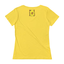 Load image into Gallery viewer, Avocado Women&#39;s Scoopneck Cotton T Shirt Yellow Back