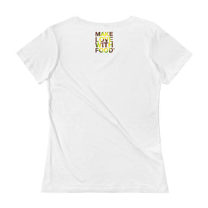Avocado Women's Scoopneck Cotton T Shirt White Back