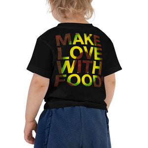Avocado Toddler Cotton Short Sleeve T Shirt Black Back