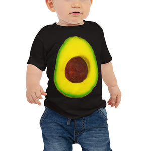 Avocado Baby Cotton Short Sleeve T Shirt Black Front