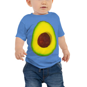 Avocado Baby Cotton Short Sleeve T Shirt Columbia Blue Front