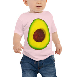 Avocado Baby Cotton Short Sleeve T Shirt Pink Front