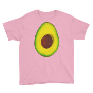 Avocado Youth Cotton Short Sleeve T Shirt Charity Pink Front