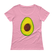 Load image into Gallery viewer, Avocado Women&#39;s Scoopneck Cotton T Shirt Pink Front