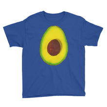 Load image into Gallery viewer, Avocado Youth Cotton Short Sleeve T Shirt Royal Blue Front
