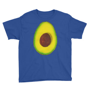 Avocado Youth Cotton Short Sleeve T Shirt Royal Blue Front