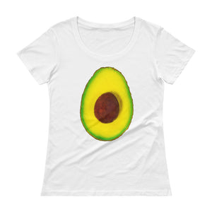 Avocado Women's Scoopneck Cotton T Shirt White Front