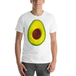 Avocado Men's Cotton Short Sleeve T Shirt White Front