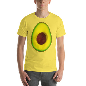 Avocado Men's Cotton Short Sleeve T Shirt Yellow Front