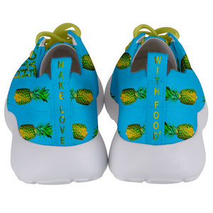 Men's blue pineapple shoes back