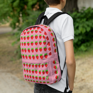 Strawberry Pink Backpack lifestyle