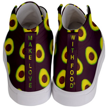Load image into Gallery viewer, Maroon Avocado Kids Hi-top shoe back