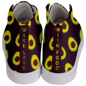 Maroon Avocado Kids Hi-top shoe back