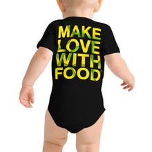 Load image into Gallery viewer, Avocado Baby Short Sleeve Cotton Onesie Black Back