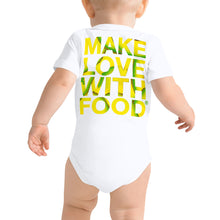 Load image into Gallery viewer, Avocado Baby Short Sleeve Cotton Onesie White Back